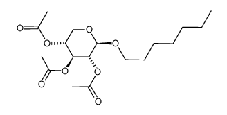 2,3,4-三-O-乙酰基-β-D-吡喃木糖苷庚酯 结构式