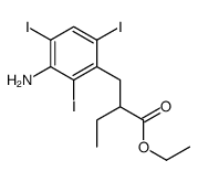 ethyl 2-[(3-amino-2,4,6-triiodo-phenyl)methyl]butanoate 结构式