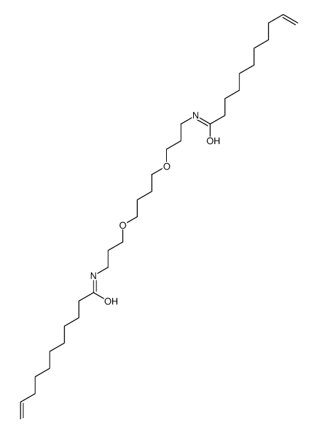 10-Undecenamide, N,N'-[1,4-butanediylbis(oxy-3,1-propanediyl)]bis- (9CI) 结构式