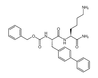 L-Lysinamide, 3-[1,1'-biphenyl]-4-yl-N-[(phenylmethoxy)carbonyl]-L-alanyl- 结构式