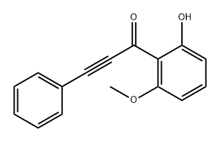 1-(2-羟基-6-甲氧基苯基)-3-苯基-2-丙炔-1-酮 结构式