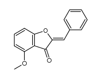 4-甲氧基-2-(苯亚甲基)-3(2H)-苯并呋喃酮 结构式