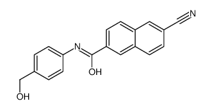 6-氰基-N-[4-(羟甲基)苯基]-2-萘甲酰胺 结构式