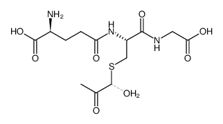 Glycine, L-γ-glutamyl-S-(1-hydroxy-2-oxopropyl)-L-cysteinyl- 结构式