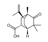 Bicyclo[2.2.2]octane-2-carboxylic acid, 4,6,6-trimethyl-8-(1-methylethenyl)-5-oxo-, (1S,2R,4S,8S)- 结构式