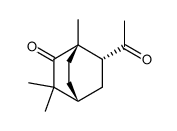 Bicyclo[2.2.2]octan-2-one, 6-acetyl-1,3,3-trimethyl-, (1S,4R,6R)- 结构式