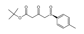 Butanoic acid, 4-[(R)-(4-methylphenyl)sulfinyl]-3-oxo-, 1,1-dimethylethyl ester 结构式