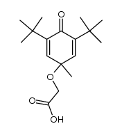 Acetic acid, 2-[[3,5-bis(1,1-dimethylethyl)-1-methyl-4-oxo-2,5-cyclohexadien-1-yl]oxy]- 结构式