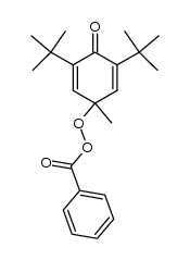 4-(苯甲酰二氧)-2,6-双(1,1-二甲基乙基)-4-甲基-2,5-环己二烯-1-酮 结构式