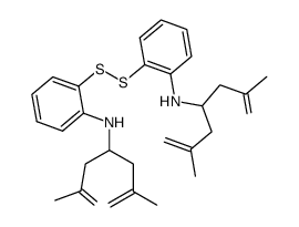 Benzenamine, 2,2'-dithiobis[N-[3-methyl-1-(2-methyl-2-propenyl)-3-butenyl]- (9CI) 结构式