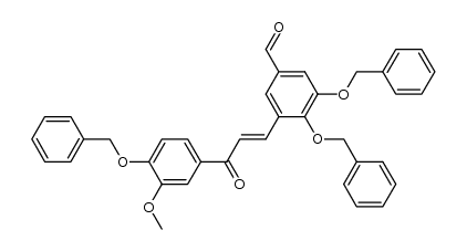 Benzaldehyde, 3-[3-[3-methoxy-4-(phenylmethoxy)phenyl]-3-oxo-1-propenyl]-4,5-bis(phenylmethoxy)-, (E)- (9CI) 结构式