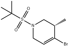 (3S)-4-溴-1-(叔丁基磺酰基)-1,2,3,6-四氢-3-甲基吡啶 结构式