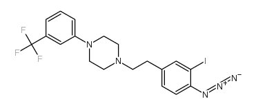 1-(2-(3-碘-4-叠氮基苯基)乙基)-4-(3-(三氟甲基)苯基)哌嗪 结构式