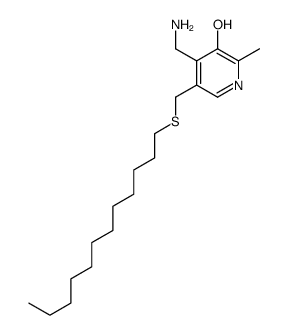 4-(氨基甲基)-5-[(十二烷基硫基)甲基]-2-甲基吡啶-3-醇 结构式
