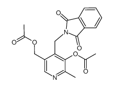 1H-Isoindole-1,3(2H)-dione, 2-[[3-(acetyloxy)-5-[(acetyloxy)methyl]-2-methyl-4-pyridinyl]methyl]- 结构式
