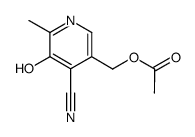 5-乙酰氧甲基-3-羟基-2-甲基-4-吡啶甲腈 结构式