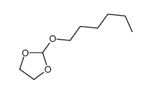 2-己氧基-1,3-二氧戊环 结构式