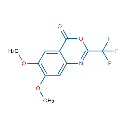 6,7-二甲氧基-2-(三氟甲基)-4H-苯并[D][1,3]恶嗪-4-酮 结构式