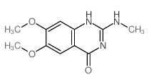 6,7-二甲氧基-2-(甲氨基)-4(3H)-喹唑啉酮 结构式