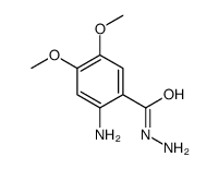 2-氨基-4,5-二甲氧基苯甲酰肼 结构式