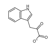 1H-吲哚-3-丙酮酸根(1-) 结构式