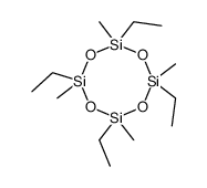 2,4,6,8-四乙基-2,4,6,8-四甲环四硅氧烷 结构式