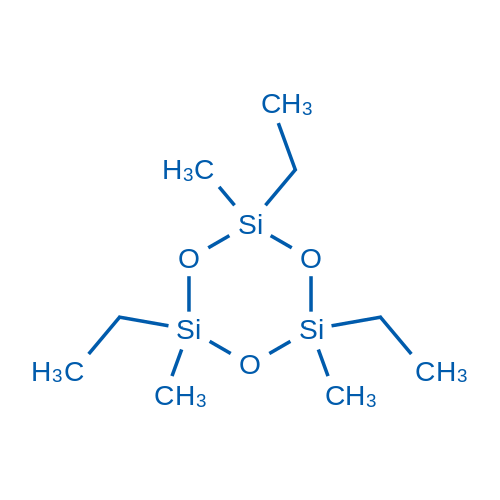 2,4,6-三乙基-2,4,6-三甲基环三硅氧烷 结构式