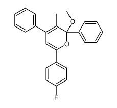 6-(4-氟苯基)-2-甲氧基-3-甲基-2,4-二苯基-2H-吡喃 结构式