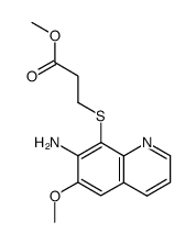 3-[(7-氨基-6-甲氧基-8-喹啉基)硫代]丙酸甲酯 结构式