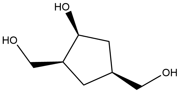 (1S,3S,4S)-4-羟基-1,3-环戊烷二甲醇 结构式