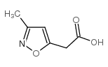 3-甲基-5-异噁唑乙酸 结构式