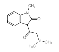 3-(2-二甲氨基乙酰基)-1-甲基-1,3-二氢-2H-吲哚-2-酮 结构式
