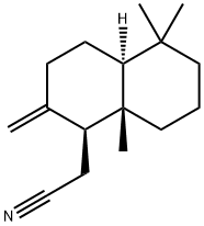 十氢-5,5,8a-三甲基-2-亚甲基-(1S,4aS,8aS)-1-萘乙腈 结构式