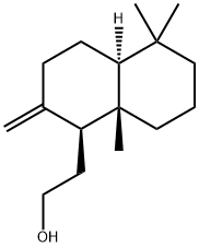 十氢-5,5,8a-三甲基-2-亚甲基-(1S,4aS,8aS)-1-萘乙醇 结构式
