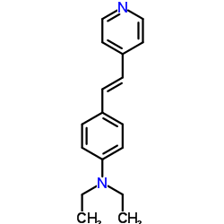 N,N-diethyl-4-(2-pyridin-4-ylethenyl)aniline 结构式
