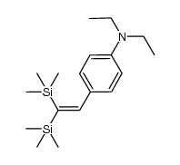 4-[2,2-双(三甲基硅基)乙烯基]-N,N-二乙基苯胺 结构式