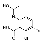 6-氯-5-溴-2-乙酰氨基苯甲酸 结构式