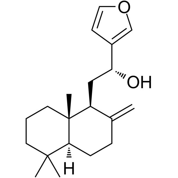 15,16-环氧-12R-羟基赖百当-8(17),13(16),14-三烯 结构式