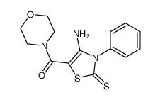 (4-氨基-3-苯基-2-硫代-1,3-噻唑-5-基)-吗啉-4-基甲酮 结构式