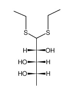 5-脱氧-L-阿拉伯糖二乙基二硫缩醛 结构式