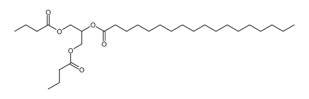Octadecanoic acid, 2-(1-oxobutoxy)-1-[(1-oxobutoxy)methyl]ethyl ester 结构式