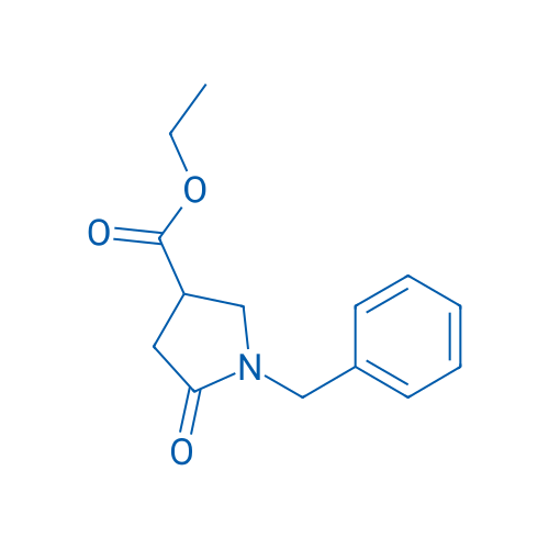1-苄基-5-氧代吡咯啉-3-甲酸乙酯 结构式