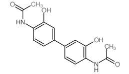 Acetamide,N,N'-(3,3'-dihydroxy[1,1'-biphenyl]-4,4'-diyl)bis- 结构式