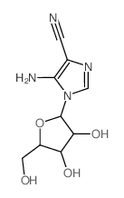 5-氨基-1-(β-D-呋喃核糖基)-1H-咪唑-4-甲腈 结构式