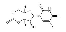 2,4(1H,3H)-Pyrimidinedione, 5-methyl-1-(3,5-O-sulfinyl-β-D-xylofuranosyl)- 结构式