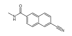 6-氰基-N-甲基-2-萘甲酰胺 结构式