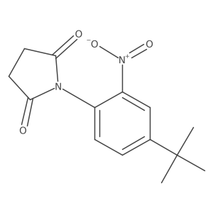 1-(4-叔丁基-2-硝基苯基)-2,5-吡咯烷二酮 结构式