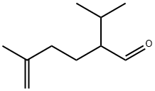 5-甲基-2-(1-甲基乙基)-5-己烯醛 结构式