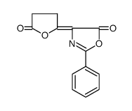 5(4H)-Oxazolone, 4-(dihydro-5-oxo-2(3H)-furanylidene)-2-phenyl- 结构式