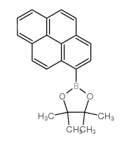 4,4,5,5-四甲基-2-(芘-1-基)-1,3,2-二噁唑环戊硼烷 结构式